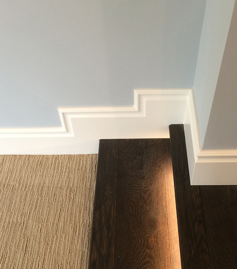 Whole house remodel stairs baseboard villa park